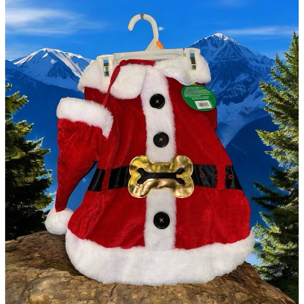 NEW! Merry & Bright Dog‎ or Cat Pet Santa Costume With Hat - Size S Small